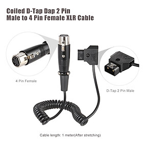 Cuộn dây D-Tap Dap 2 Pin cáp XLR dài 1 mét cho máy ảnh DSLR giá đỡ V