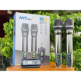 Mua Micro Cao Cấp MTMAX K50PRO - Micro Karaoke Không Dây Đa Năng Sử Dụng Cho Tất Loại Loa Kéo  Vang  Amply Thiết Kế Mới Lạ Siêu Đẹp Bắt Sóng Xa Đến 100M . HÀNG CHÍNH HÃNG