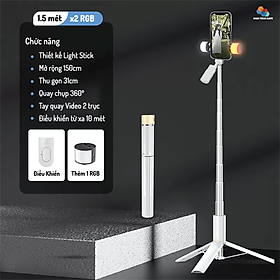 Mua Gậy Chụp Ảnh Tự Sướng Light Stick A900 Có Đèn RGB Đa Chế Độ  Tích Hợp Điều Khiển Bluetooth Selfie  Tay Quay Video 360 Dấu Kín  Hàng Chính Hãng