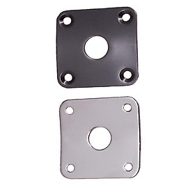 Hình ảnh 4 Pieces Metal Curved Bottom   Plate Square Jackplate for LP Guitar