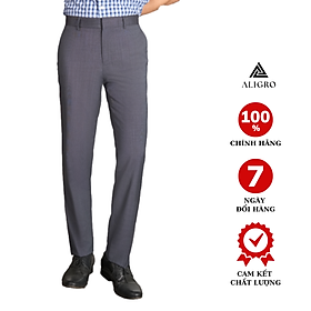Quần Âu Nam Aligro Màu grey chất liệu cao Cấp, chuẩn Form Slimfit, Tôn Dáng màu grey ALGO1034