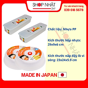 Mua Combo Nắp đậy dùng cho lò vi sóng + Hộp đựng đũa muỗng có nắp dẻo cao cấp nội địa Nhật Bản