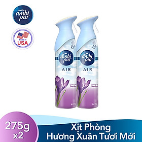 Combo 2 Nước Thơm Xịt Phòng Cao Cấp Ambi Pur Hương Xuân Tươi Mới 275g