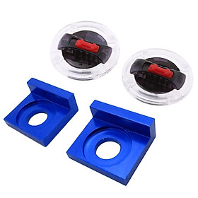 BLUE 15mm Alloy Chain Adjuster Block Tensioner + Helmet Shield Lens Fix Base For LS2 Helmets