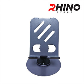 Kệ đỡ điện thoại 360° Rhino KP305, giá đỡ hợp kim nhôm cao cấp để bàn tiện lợi có thể gấp gọn - Hàng chính hãng