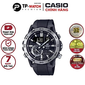 Đồng Hồ Nam Dây Nhựa Casio Edifice ECB-40P-1A Chính Hãng Bluetooth | Khung máy Carbon | ECB-40P-1ADF