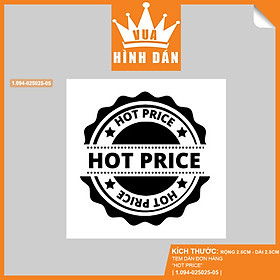 Set 100/200 sticker HOT PRICE (2.5x2.5cm) tem dán mini GIÁ TỐT, GIÁ KHỦNG dán sản phẩm dành cho shop (1.094)