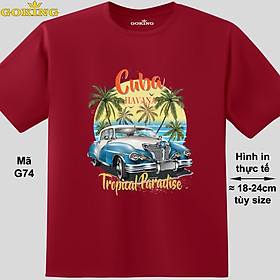 CUBA HAVANA, mã G74. Áo thun du lịch cho nam nữ siêu đẹp, form unisex. Áo phông hàng hiệu Goking, quà tặng cao cấp cho gia đình, cặp đôi, doanh nghiệp, hội nhóm