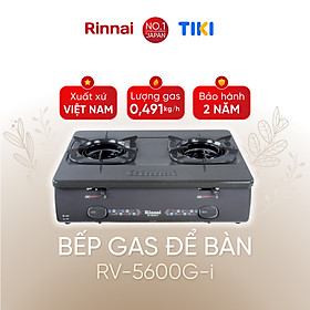 Bếp gas dương Rinnai RV-5600G-i mặt bếp men và kiềng bếp men - Hàng chính hãng.