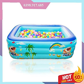 Mua Bể Bơi Trẻ Em Phao 3 Tầng  Hồ Bơi Tắm Cho Bé 1M35 dày dặn  bền đẹp TẶNG KÈM BƠM TAY