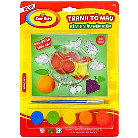 Bộ Đồ Chơi Tranh Tô Màu Kèm 5 Màu Nén Viên - Star Kids K-812