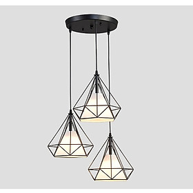 Bộ đèn thả DIAMON treo trần - kèm bóng LED và đế ốp trần