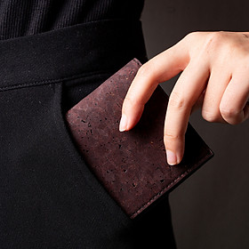 Ví Da Nam Vỏ Cây Cork Mardlian, RFID Wallet, Thông Minh, Tối Giản Mini Nhỏ Gọn Cao Cấp Dáng Đứng