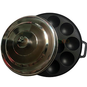 Mua Khuôn bánh khọt chống dính 12 lỗ nắp Inox