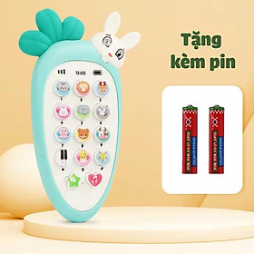 Điện Thoại Cà Rốt Kèm Pin Và Dây Đeo Bằng Nhựa Cho Bé