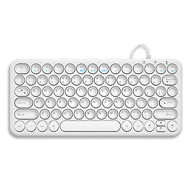 Bàn Phím Có Dây BOW HW098S-A Siêu Mỏng Phím Tròn Cổ Điển Cho Máy Tính