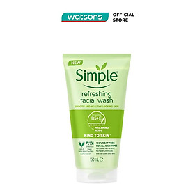 Sữa Rửa Mặt Simple Refreshing Facial Wash Dành Cho Mọi Loại Da 150ml