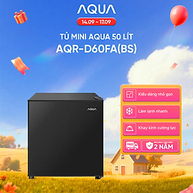 [DAILY] Tủ lạnh Aqua 50 lít AQR-D60FA(BS) - Freeship toàn quốc - Hàng chính hãng