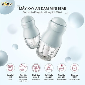 Máy Xay Ăn Dăm Cho Bé Bear Mini Cầm Tay Tiện Lợi 3 Lưỡi Dao Sắc Bé - Hàng chính hãng - B03V2 