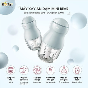 Mua Máy Xay Ăn Dăm Cho Bé Bear Mini Cầm Tay Tiện Lợi 3 Lưỡi Dao Sắc Bé - Hàng chính hãng - B03V2