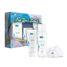 Hộp Quà Dưỡng Ẩm Tối Ưu Hada Labo Advanced Nourish (Dung Dịch 170ml + Kem Dưỡng 50g) + Tặng Kem Rửa Mặt Hada Labo Advanced Nourish 80g