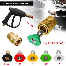 0 - 15 - 25 - 40 - Soap degree spray QUICK RELEASE JET WASH NOZZLE TIP SET?
