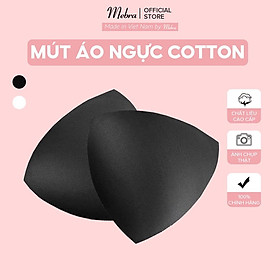 2 Miếng mút rời mỏng CÓ ĐỘN nhét áo ngực tam giác 2 màu đen trắng dùng cho áo bra, áo ngực và áo váy thời trang Mebra