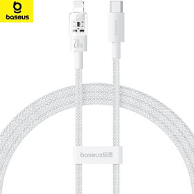 Cáp sạc nhanh và truyền dữ liệu Type C to iP 20W Baseus Gem Charging Cable - Hàng chính hãng - Màu Trắng - 1m