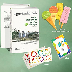 Sách Nguyễn Nhật Ánh - Cô Bé Hàng Xóm Và Bốn Viên Kẹo - Bìa Cứng - Tặng Kèm Random 1 Trong 4 Mẫu Bookmark + Sticker + Sổ Vẽ