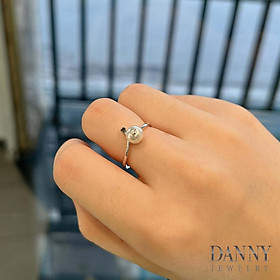 Hình ảnh Nhẫn Nữ Danny Jewelry Bạc 925 Đính Ngọc Ốc & Đá Sapphire N0103 Xi Rhodium