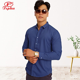 Áo sơ mi nam công sở màu trơn, form slim fit không túi, vải Bamboo, phong cách Hàn, vạt bầu, Amazing