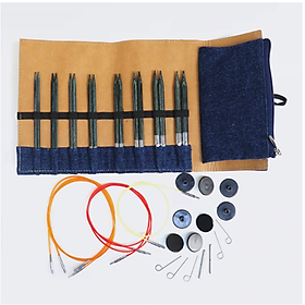 Bộ kim đan thân gỗ Indigo 5inch hãng Knitpro