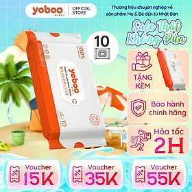 Hình ảnh Khăn giấy ướt Yoboo YB-078 gói 10 tờ dịu nhẹ, không chứa cồn và hương liệu, an toàn khi sử dụng cho bé - Hàng chính hãng