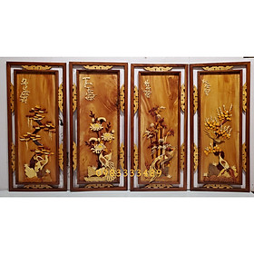 Mua TRANH GHÉP GỖ TỨ QUÝ - TÙNG CÚC TRÚC MAI -TG041