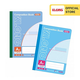 Sổ kẻ ngang may dán gáy composition book klong a4 420 trang 58/92; ms: 320