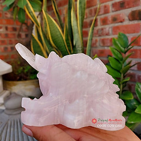 Mua Tượng thiềm thừ cóc 3 chân đá thạch anh hồng 12cm đá Non Nước