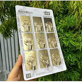 Mua Vỉ 9 móc dán tường chịu lực siêu chắc  móc dán tường đa năng chịu nặng tốt