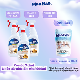 Combo 03 chai nước tẩy nhà tắm mao bao 600ml
