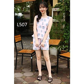 Quần áo mặc nhà nữ,bộ đùi bi hồng,bi xanh xinh xắn dễ thương giá sale chỉ 99k