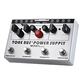 Bàn Đạp Hiệu Ứng Guitar Điện MOSKY Kết Hợp 3 Hiệu Ứng (Máy Nén + Tube Overdrive + Ultimate Overdrive) + 8 DC 9V Bị Cô Lập