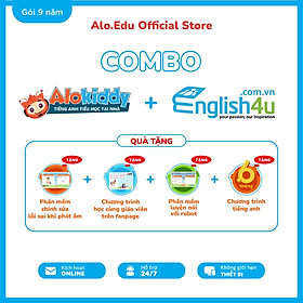 Hình ảnh [Gói 9 năm] Combo khóa học tiếng Anh trực tuyến ALOKIDDY dành cho học sinh Cấp 1 và Cấp 3 Nhận mã kích hoạt online áp dụng trên toàn quốc
