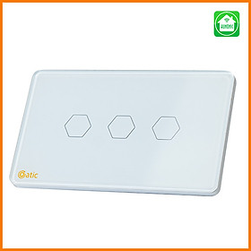 Mua Công Tắc Cảm Ứng Datic – 3 Nút Màu Trắng - Hàng chính hãng