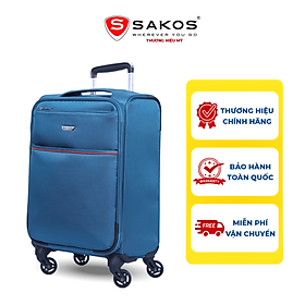 Vali Kéo Vải Du Lịch SAKOS  ELITE 6 - Size M (24inch)/ Ký Gửi (Trung) - Khóa TSA - Chống Thấm, Trượt Nước
