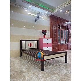 Giường sắt kiểu gỗ cao cấp 120x200 – ĐT04