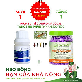 (MUA 1 TẶNG 1) Mua 1 chai CONFIDOR 200SL (CHUYÊN BỌ TRĨ,1 LẦN LÀ SẠCH -20ML) >>>TẶNG 1 hủ phân thông minh RYNAN 200 150G