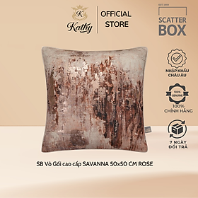 Mua SCATTER BOX Vỏ gối cao cấp nhập khẩu Ireland Anh Quốc SAVANNA Màu vàng hồng Champage kích thước 50x50 CM Phong cách cổ điển