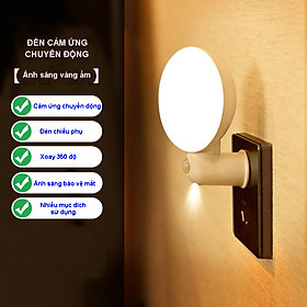 Đèn led cảm ứng chuyển động thông minh tự bật sáng khi phát hiện chuyển động, góc xoay 350˚, ánh sáng dịu nhẹ bảo vệ mắt