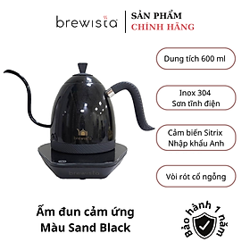 Mua Ấm đun kiểm soát nhiệt độ Brewista Aurora 600ml - Sand Black (Hàng chính hãng)