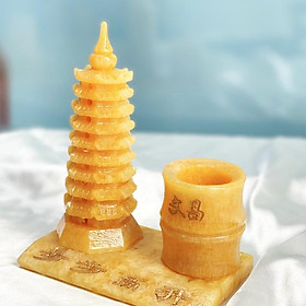 Mua Tháp Văn Xương Đá Ngọc Hoàng Long Kèm Ống Bút - Kích cỡ 15cm&18cm