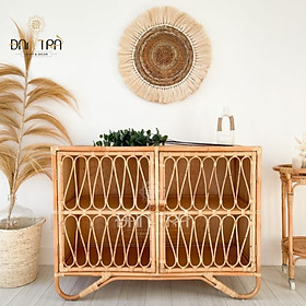 Mua Kệ Mây Vintage - Gác Măng Giê Trang Trí - Kệ Tủ Mây 100% Mây Tự Nhiên - Xưởng Mây Tre ĐAN TRÀ